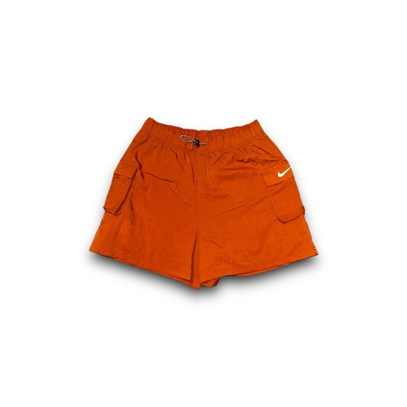 Nike Women's Woven High Rise Burnt Orange Cargo Shorts DM6247-825 Size M - Picture 1 of 5